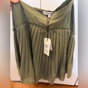 Reiss Sage Green Pleated Top
